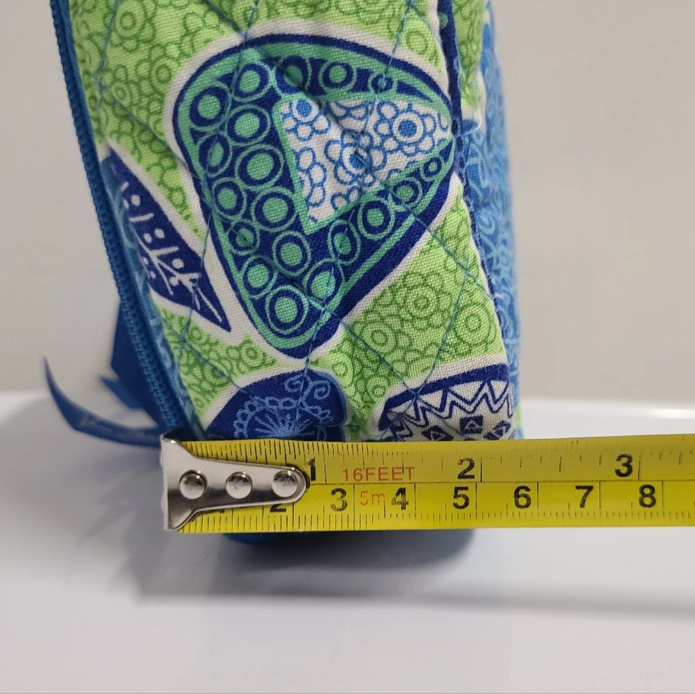Vera Bradley Hanging Essentials Cosmetic Accessory Bag Blue Doodle Daisy Print